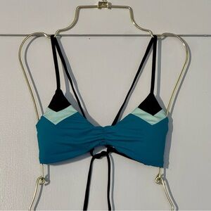 Teal Strappy Bikini Top